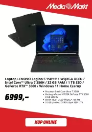 Media Markt gazetka tydzień 38 Strona 7: Laptop LENOVO Legion 5 15IPH11 WQXGA OLED €6.999,00