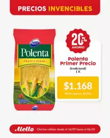 Catálogo Supermercados Aiello Página 4: Primer precio polenta tradicional €1.168,00