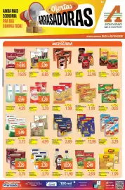 Folheto Atacadão Página 1: Orquídea - farinha de trigo €3,95, União - açúcar €3,29