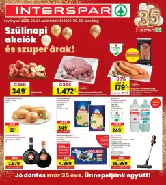 Interspar akciós újság hét 39 Oldal 1: Zwack Unicum, Unicum Orange Bitter €7.979,00, Regnum lecsókolbász €179,00