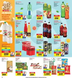 Interspar akciós újság hét 39 Oldal 12: Coca-Cola, Fanta, Sprite szénsavas üdítőital €399,00, Piroska Gyümölcsszörp €599,00