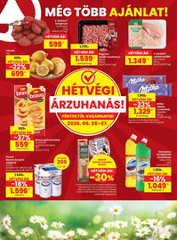 Spar akciós újság hét 39 Oldal 20: Regnum darált marhahús €1.599,00, Milka táblás csokoládé €1.329,00