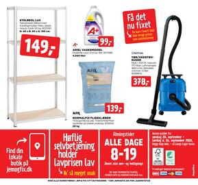 Jem & fix tilbudsavis uge 39 Side 24: Ariel vaskemiddel €99,00, Alfix normalfix fliseklæber €139,00