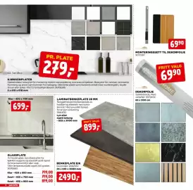 Jem & fix kundeavis uke 39 Side 6: LAMINATBENKEPLATE 28 MM €899,00, BENKEPLATE EIK €2.490,00