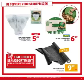 Trafic folder Pagina 5: Set van 2 bladruimers €6,99, Anti-worteldoek €9,99