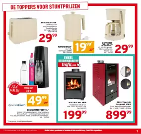 Trafic folder Pagina 7: Bruiswatertoestel Sodastream €49,99, Koffiezetapparaat €29,99