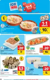 Carrefour folder Pagina 20: Noorse gerookte zalm €10,39, Holle Zeeuwse oesters €6,23