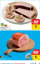 Carrefour folder Pagina 23: Crèmepâté met varken van weleer €1,26, Ham van de chef €1,15