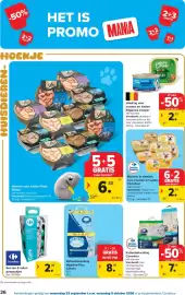 Carrefour folder Pagina 26: Natvoer voor katten Filets Sheba €6,80, Kattenbakvulling Carrefour €7,49