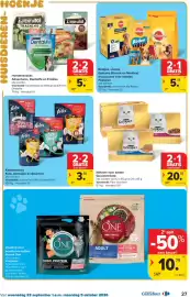 Carrefour folder Pagina 27: Natvoer voor katten Gourmet Gold €20,58, Kattensnacks Felix €3,98