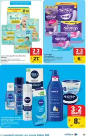 Carrefour folder Pagina 31: Urineverlies Always Discreet €6,90, Luiers en broekjes Premium Protection Pampers €27,10