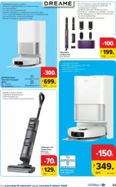 Carrefour folder Pagina 33: Stofzuiger met dweifunctie H11 Core €129,00, Robotstofzuiger X50 Ultra Complete White €699,00