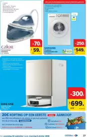 Carrefour folder Pagina 37: Stoomcentrale SV4110C0 €59,00, Samsung droogkast €549,00