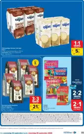Carrefour folder Pagina 55: Gemalen koffie Excellent Douwe Egberts €21,87, Plantaardige dranken met soja Alpro €5,45