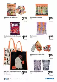 Catalogue Zeeman semaine 38 page 13: Chocolat €1,99, Bonbons dents de dracula €1,69