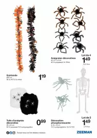 Catalogue Zeeman semaine 38 page 15: Toile d'araignée décorative €0,99, Décoration phosphorescente €1,49