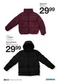 Zeeman folder week 38 Pagina 9: Heren pufferjas €29,99, Dames jas €29,99