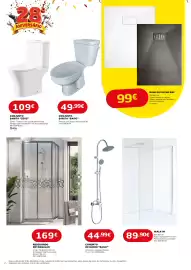 Folheto Bricomarché Página 10: Zeus - conjunto sanita €109,00, Basic - conunto de duch basic €44,99