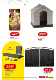 Folheto Bricomarché Página 13: Essentials - alimento seco para cao €14,99, Kit motorizado para portao de batentes €249,00