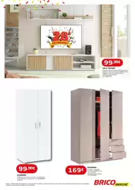 Folheto Bricomarché Página 7: Sala nature €99,90, Roupeiro €99,90