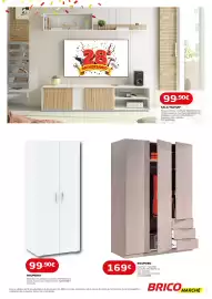Folheto Bricomarché Página 7: Sala nature €99,90, Roupeiro €99,90