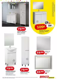 Folheto Bricomarché Página 9: Conjunto oucine + lavatorio + espelio €79,90, Coluna alta galary €79,90