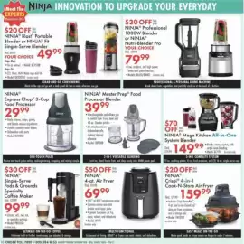 Boscov's weekly ad Page 10: Ninja Crispi 4-in-1 Cook-N-Store Air Fryer €159,99, Ninja 4-qt. Air Fryer €69,99