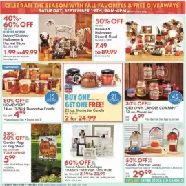 Boscov's weekly ad Page 14: Mama Jar Candle €24,99, Our Own Candle Company Mason Jar €6,99
