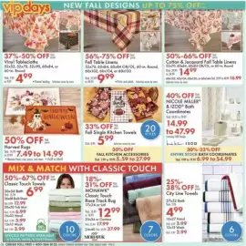 Boscov's weekly ad Page 16: Mohawk classic touch race track rug €12,99, Vipdays Vinyl Tablecloths €4,99