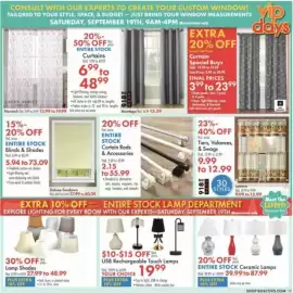 Boscov's weekly ad Page 19: Friedland custom-cut shades €27,99, Curtain Rods & Accessories €55,99