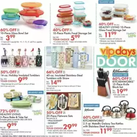 Boscov's weekly ad Page 4: 10-Piece Plastic Food Storage Set €5,99, Holiday Insulated Tumblers €9,99