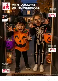 Folheto ALDI Página 8: Fato infantil Abóbora €5,99, Balde com LED €1,99
