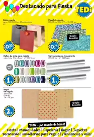 Catálogo TEDi semana 38 Página 17: Rollos de cinta para regalo €1,00, Papel de regalo €0,75