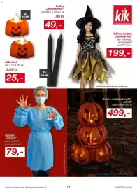 Lidl leták Strana 11: Kik dětský kostým čarodějnice €199,00, LED dýně €25,00