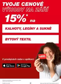 Lidl leták Strana 8: = TVOJE CENOVÉ VÝHODY NA ZÁŘÍ 15%* na KALHOTY, LEGÍNY A SUKNĚ BYTOVÝ TEXTIL V prodejnách nebo v