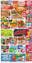 Jewel-Osco weekly ad week 38 Page 4: Lewis 1/2 Loaf Bread, Buns or English Muffins €0,88, Miller, Coors or Budweiser €14,99