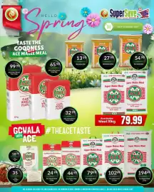 Super Save catalogue Page 7: Ace Mazie Meal €194,99, Ace maize meal €102,99