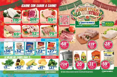 Folleto Super Gutiérrez semana 38 Página 1: Margarina princess €32,90, Aguacate hass €43,90