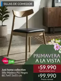 Catálogo Constructor Sodimac Página 7: Just home collection silla madera pu negro €59.990,00