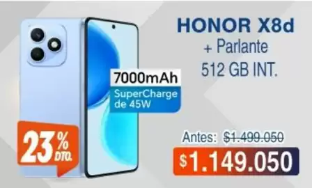 Catálogo Alkosto Página 2: Honor - honor x8d €1.149.050,00