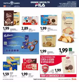 Volantino Famila Market Pagina 15: Mulino Bianco Baiocchi nocciolate €1,99, Kit Kat snack assortiti €1,99