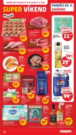 Penny Market leták týden 39 Strana 31: MASO VEPŘOVÝ BOK S KOSTÍ €79,90, PURISSIMA Džus 100% Pomeranč €29,90