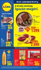Lidl akciós újság hét 39 Oldal 1: SOLEVITA Narancslé €399,00, Piros burgonya €2.390,00