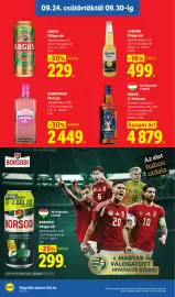 Lidl akciós újság hét 39 Oldal 14: CORONA €499,00, BORSODI €299,00