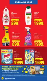 Lidl akciós újság hét 39 Oldal 18: TOMI﻿﻿ Mosókapszula €4.999,00, BREF €1.699,00