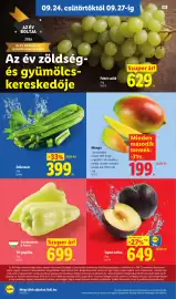 Lidl akciós újság hét 39 Oldal 2: Fehér szőlő €629,00, Japán szilva €649,00