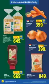 Lidl akciós újság hét 39 Oldal 20: BIO VÖRÖSHAGYMA €399,00, SNACK DAY €849,00