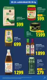 Lidl akciós újság hét 39 Oldal 21: PRIMADONNA Bio ízesített olívaolaj €1.899,00, GOLDEN SUN €599,00