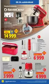 Lidl akciós újság hét 39 Oldal 24: Silvercrest Kenyértartó €3.999,00, SILVERCREST Botmixer készlet €6.999,00