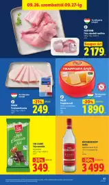 Lidl akciós újság hét 39 Oldal 37: PILOS Trappista sajt €1.890,00, RACHMANINOFF Vodka €3.499,00